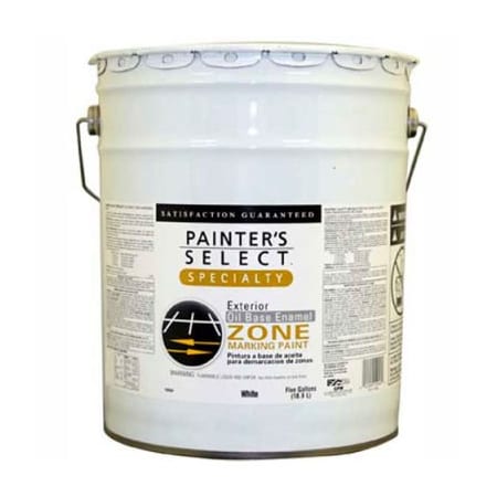 General Paint Painter's Select Oil Zone Marking Paint, Flat Finish, White, 5-Gallon - 108913 108913